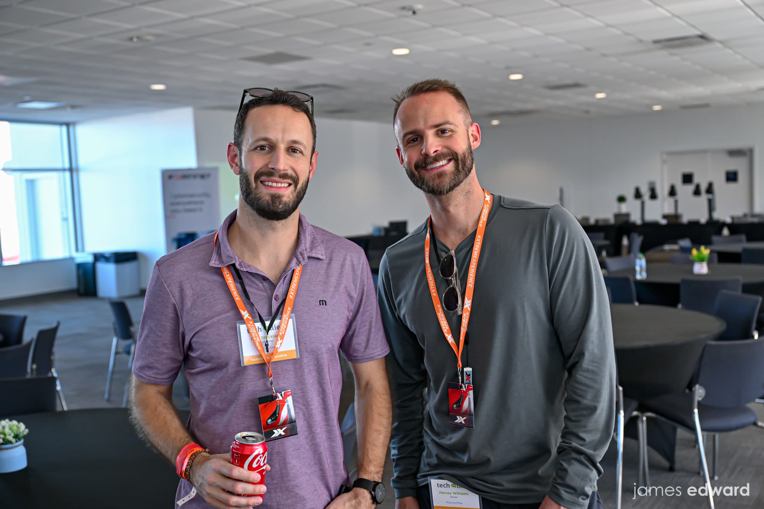 Technology executives networking at a Tech Allies event